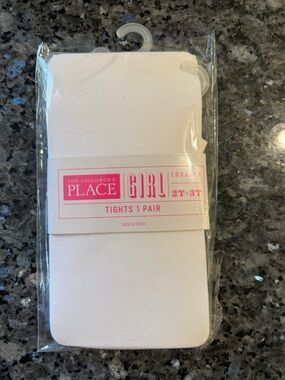 The Children's Place White Toddler Girl Tights 2T-3T